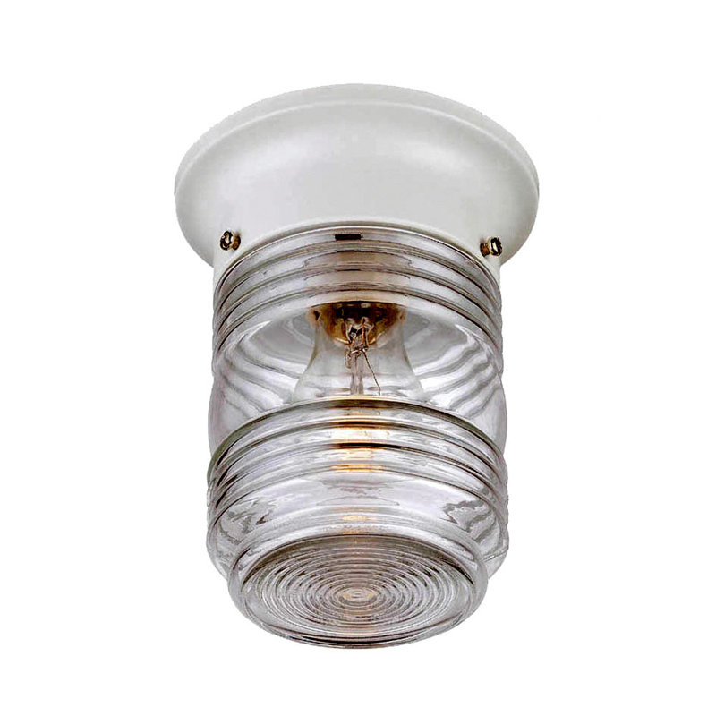 Ledbetter Glass Flush Mount, White