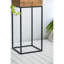 Ensemble de 2 boîtes en bois récupéré avec support en fer noir, L: 11 x 11 x 29,5 po: 8,5 x 8,5 x 21,5