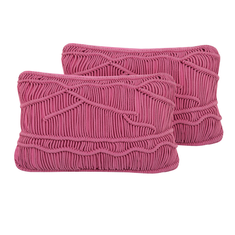 Heathsville Geometric Altrosa Rectangular Cushion, Pink