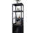 Tall Slim Cabinet with Shutter Door and 3 Tier Shelves, Freestanding Linen Tower Cabinet for Living Room, Kitchen, Bathroom Organizer