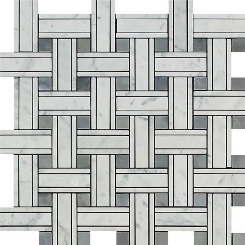 Basketweave Honed Marble Tile