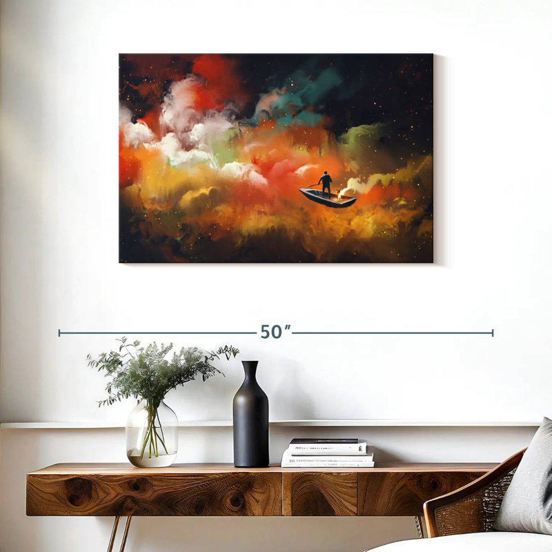 Paysage de rêve en bateau Kelan, H 24 po x l 36 po