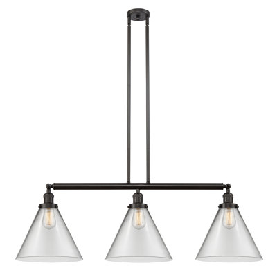 Luminaire suspendu linéaire à 3 lumières pour îlot de cuisine Lemmon