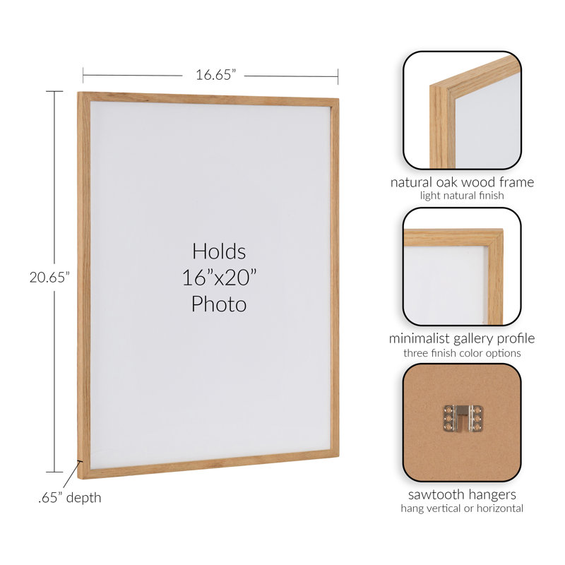 Cadre photo mural moderne Modern, L 20 po x H 16 po, Tanné
