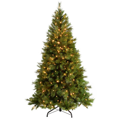 Victorian Lighted Artificial Pine Christmas Tree