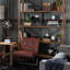 Étagère à livres en métal Basford H 85,5 "x l 72"