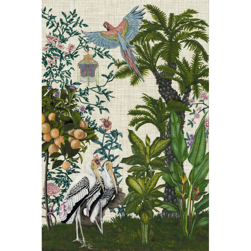 Paradis chinoiserie II, H 30 po x l 20 po x P 1,25 po