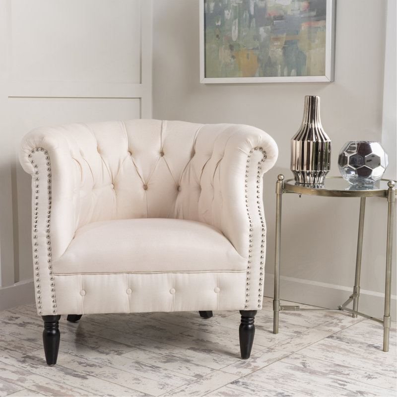 Fauteuil club Akira, Beige