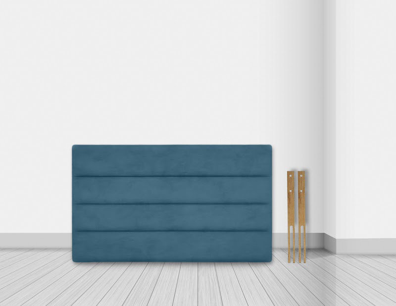 Etholle Upholstered Velvet Headboard, Double (4'6), Teal