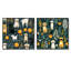 «Playtime Labrador Animal Print For Kids», ensemble de 2 animaux carrés-1817651833-1817651832