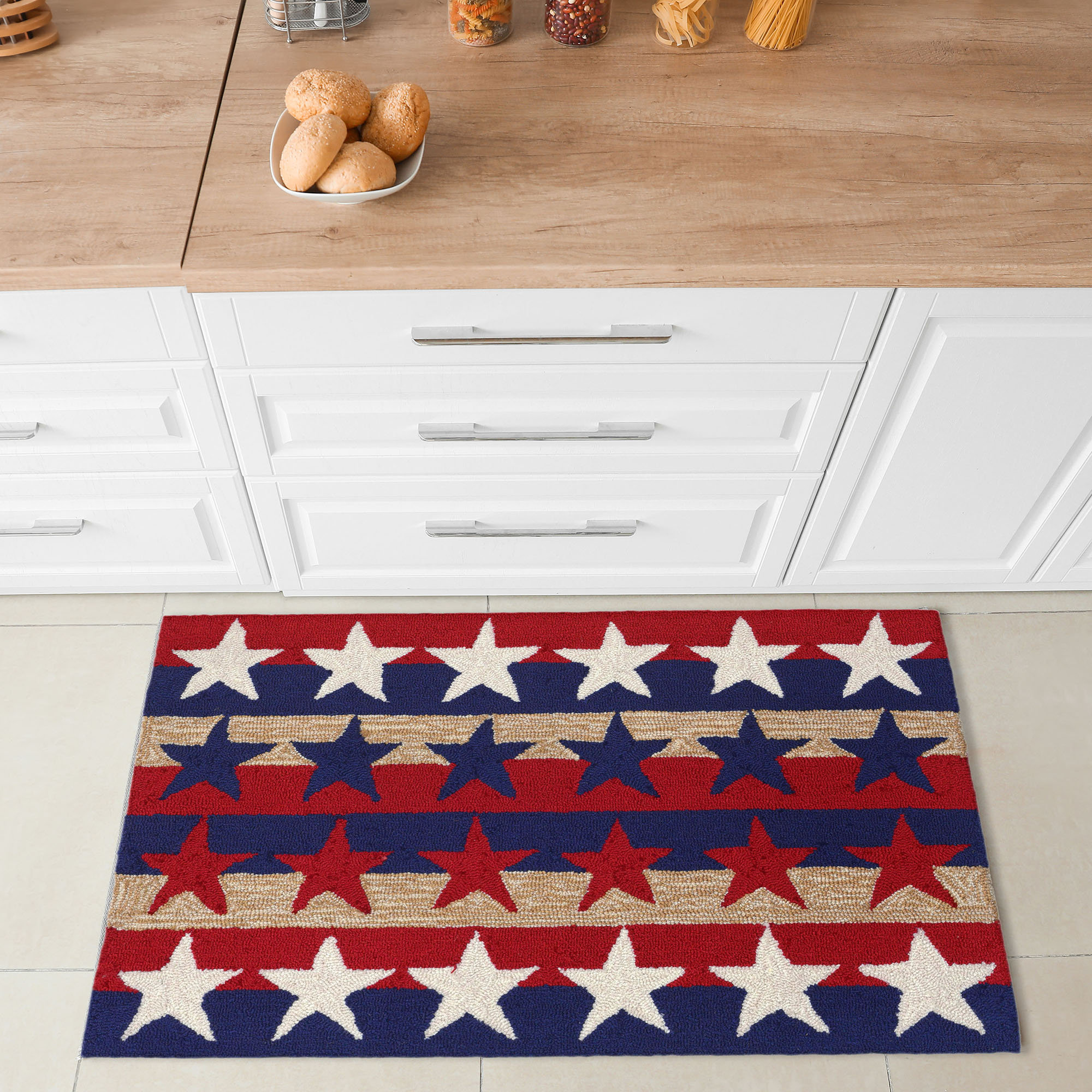 Liora Manne Transitional Rugs Frontporch Stars & Stripes Indoor/Outdoor ...
