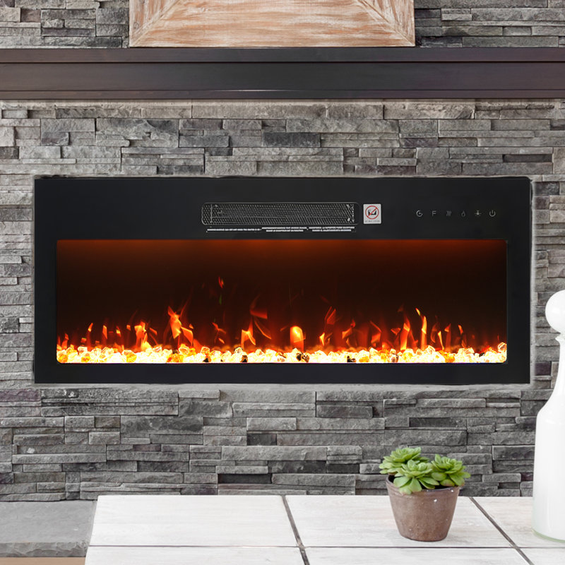 36'' W Electric Fireplace Insert
