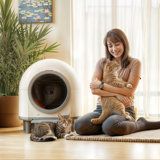 Self Cleaning Cat Litter Box - Extra Large Automatic Litter Box For Multiple Cats, Odor Control & Quiet Operation With App Control, Anti-tracking Design, Works With Ios/android