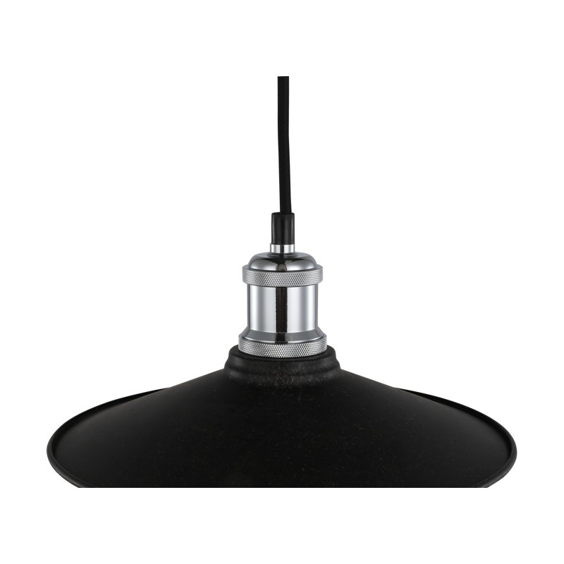 Luminaire suspendu conique à 1 lumière Pinnix, Chrome