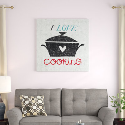 Reproduction d’art sur toile, "I Love cooking" par Michael Mulroney-unframed