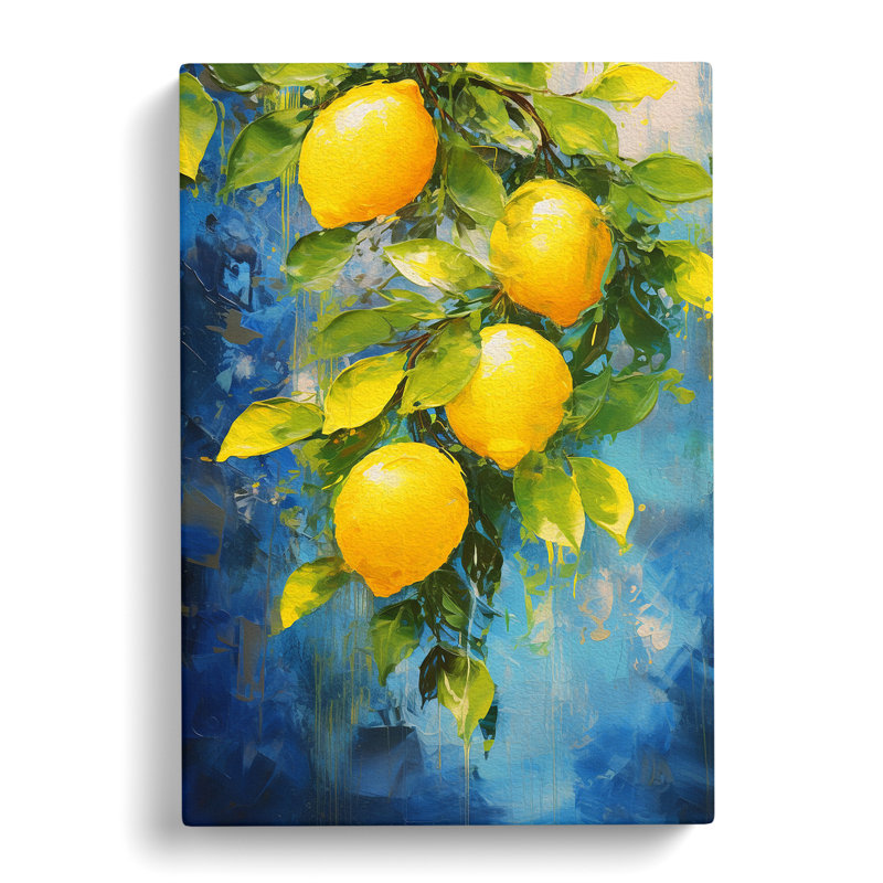 Lemon Fruit Impressionism No.3 - Wrapped Canvas, 60cm H x 40cm W x 3cm D