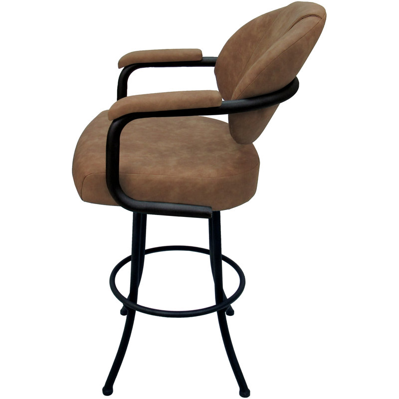 Tabouret de comptoir Madiun, Brun, Noir