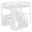 Lit mezzanine simple avec deux commodes-1103982722