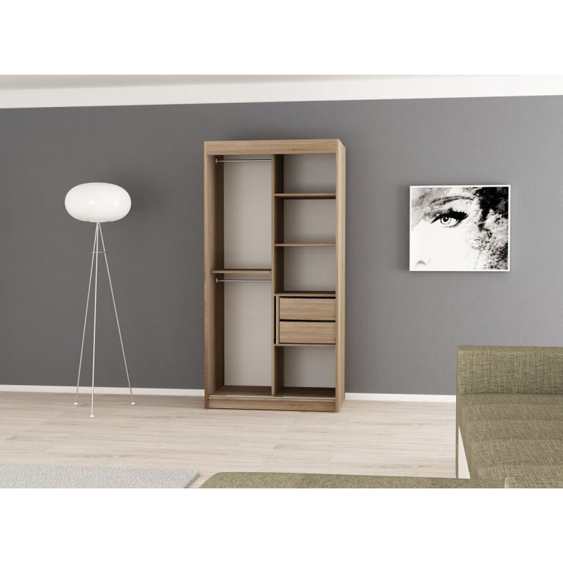 Abbiss 2 Door Manufactured Wood Wardrobe, Artisan, 100cm H x 62cm D