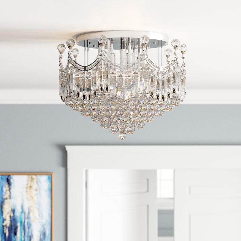 Plafonnier encastré 9 lumières 20 po Eustacio, Or, Coupe royale