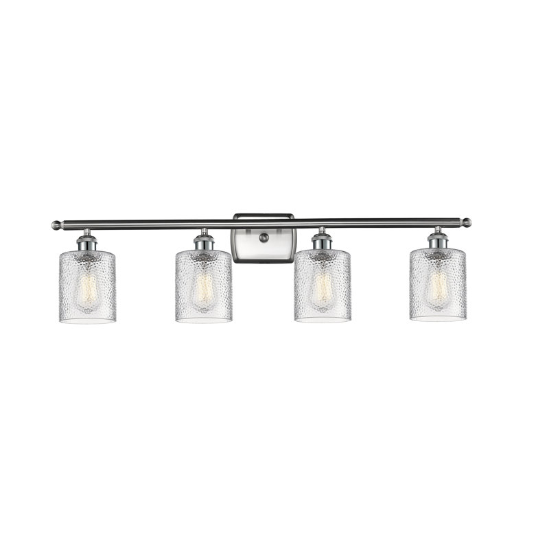 Leilani 4 - Light Dimmable Vanity Light, Brushed Satin Nickel, Clear
