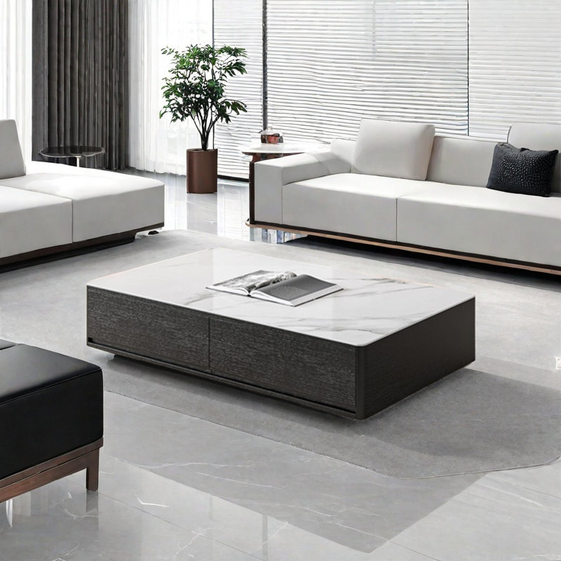 Table basse Rock Top, 14.17" H x 47.24" W x 23.62" D