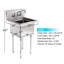 Évier à lessive utilitaire à 1 compartiment en acier inoxydable l 24 po x P 24 po avec robinet et cuve de drainage Express KitchQuip