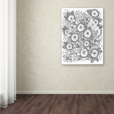 Carson 'Zendoodles 14' by KCDoodleArt Graphic Art on Wrapped Canvas