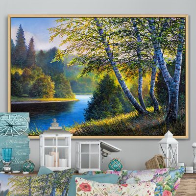 " River Through The Birch Tree Forest V "