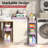 Under Sink Storage Organizer 4-Pack, 2-Tier Slide Out Drawer Cabinet Shelf with Hooks