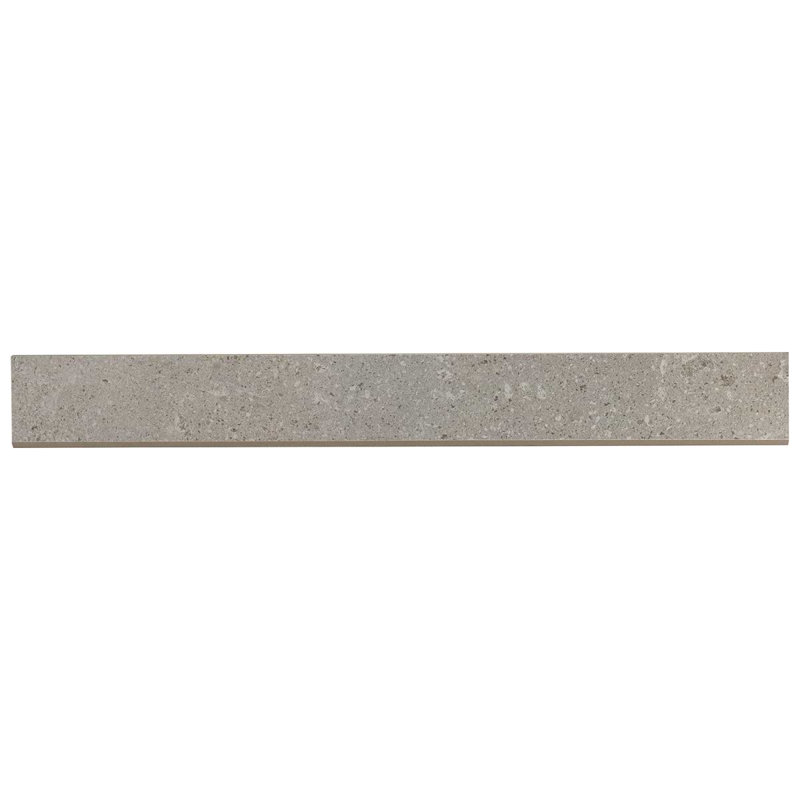 New Rock 3X24 Matte Porcelain Bullnose, Fumo Light Gray