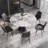 Round Stone Dining Table for Modern Living Room, Home-685046074-735745800