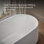 Ceric 65-1/4" x 31-5/16" Freestanding Bath With Center Toe-Tap Drain