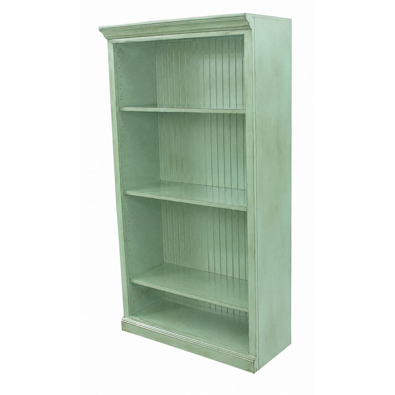 Sherita Bookcase, European Aquamarine, (3 Shelves) 60” H x 32” W x 14.25” D