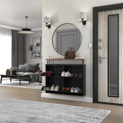 Caruso 8 Pair Flip Down Shoe Storage