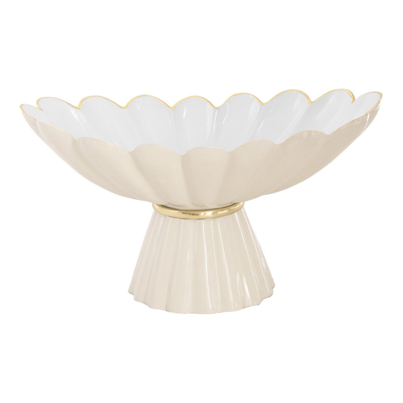 Piédestal Encanto, Crème / Blanc