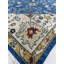 Tapis bleu en laine noué à la main 8 pi x 10 pi Mahal