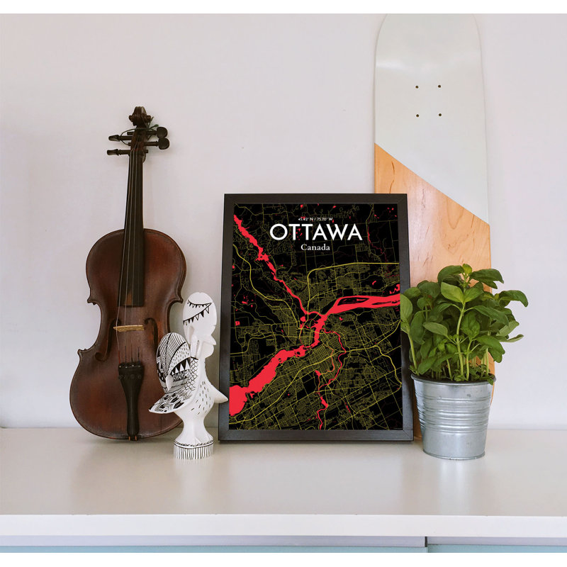 « ottawa city map », impression, H 17 po x l 11 po