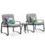 Ensemble de conversation en métal pour 2 personnes avec coussins Thorbjorn