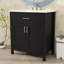Meuble-lavabo 30 po avec lavabo en céramique, 1 tablette, 1 tiroir, porte de rangement pour petite salle de bain-1657396109