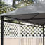 Auvent de remplacement pour abri de jardin gris 10 pi x 13 pi, protection, ventilation et drainage, toit extérieur de remplacement de 13 pi, gris, bloquant,