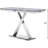 50" Grey Sofa Tables With Mirror X-Shape Metal Base
