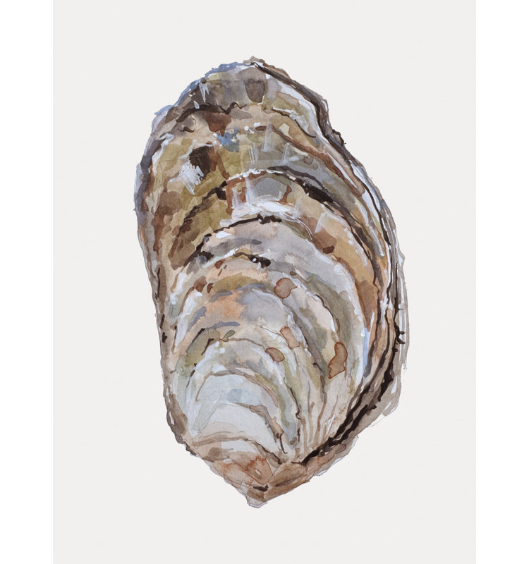 Oyster's Elegance by Treechild — Still Life Wall Art, 24 × 36, Framed Canvas, Gold