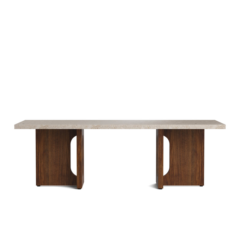 Androgyne Stone Coffee Table, Walnut, Walnut