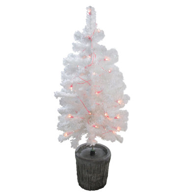 Arbre de Noël artificiel en forme de pot 3,5 'avec lumières claires