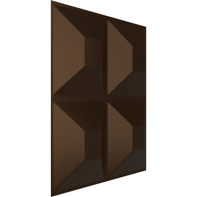 Panneau mural 3D décoratif Swindon EnduraWall 11 pi 7 po x l 11 7/8 po, laiton antique métallique (couvre 0,98 pi2)