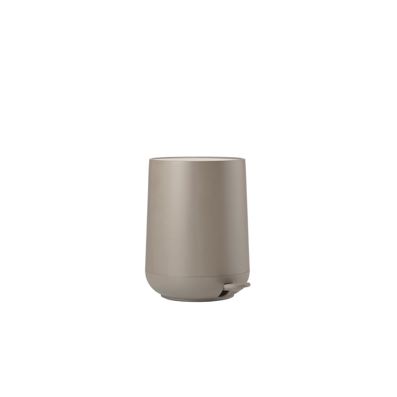 Gratton Plastic Step On Kitchen Trash Can, Taupe, 5 L