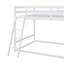Lit superposé double avec échelle, glissade et tablettes, blanc-516370264