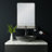 Metal Framed Wall Mirror with Shelf-1696030119