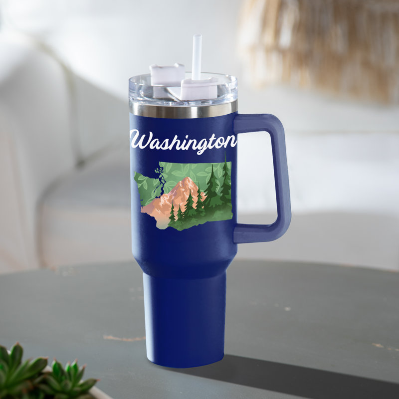Washington Canyon Cup, acier inoxydable à double paroi avec paille, 40 oz, boîte-cadeau